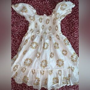 Crewcuts White and Cream Flutter Sleeve Sundress